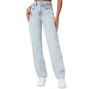 Good American Good 90's Light Blue
Wash High Rise Straight Leg Jeans